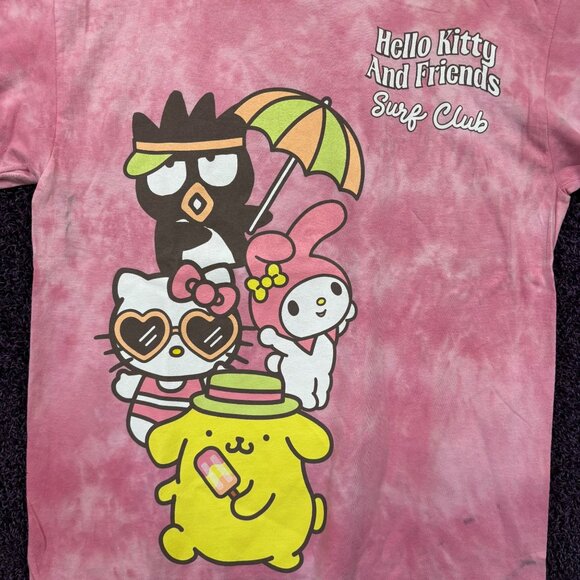 Hello Kitty and Friends Surf Club Sanrio Tie Dye T-Shirt L - Picture 2 of 5